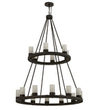 42"W Loxley 18 Lt Two Tier Modern Chandelier