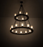 42"W Loxley 18 Lt Two Tier Modern Chandelier