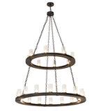  54"W Loxley 24 LT Two Tier Chandelier