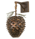 11"W Stoneycreek Pinecone Rustic Lodge Hanging Wall Sconce