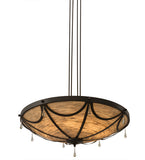 42"W Carousel Contemporary Glam Inverted Pendant