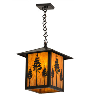 12"Sq Seneca Great Pines Outdoor Pendant