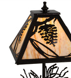 15"H Whispering Pines Rustic Lodge Accent Lamp
