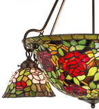 36"W Tiffany Rosebush Inverted Floral Pendant
