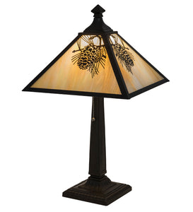 23.5"H Winter Pine Rustic Lodge Table Lamp