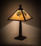 23.5"H Winter Pine Rustic Lodge Table Lamp