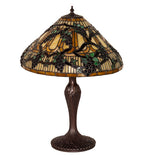 22"H Jeweled Grape Stained Glass Table Lamp