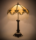 19"W Regina Fringed Victorian Table Lamp