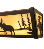 24"W Moose Wildlife Vanity Light