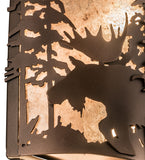 12"W Moose Wildlife Wall Sconce