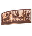 36"W Wildlife At Dusk Vanity Wall Sconce