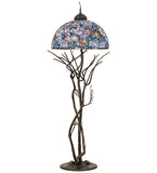  75"H Tiffany Magnolia Floor Lamp