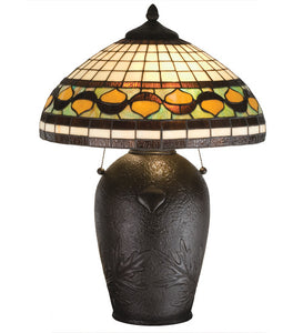 23"H Tiffany Acorn Rustic Lodge Table Lamp