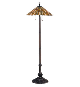63"H Jadestone Delta Tiffany Arts & Crafts Floor Lamp