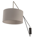 22"W Cilindro Textrene Modern Swing Arm Wall Sconce