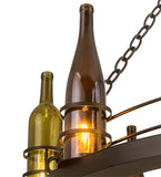 42"W Tuscan Vineyard 12 LT Wine Bottle Chandelier