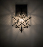 9"W Moravian Star Outdoor Hanging Wall Sconce