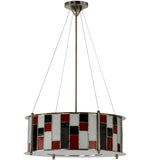 22"W Utopia Synchronic Stained Glass Contemporary Pendant