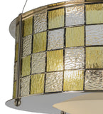 22"W Utopia Tessella Stained Glass Modern Pendant