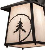 8"W Evergreen Etch Outdoor Wall Sconce