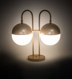 19"W Bola Deux Contemporary Table Lamp