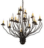 42"W Sycamore 16 Lt Contemporary Lodge Chandelier