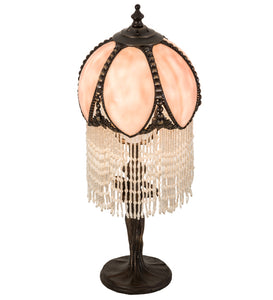15.5"H Alicia Fringed Victorian Mini Lamp