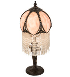 15.5"H Alicia Fringed Victorian Mini Lamp
