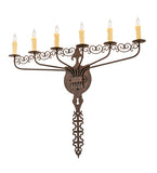 36"W Almonte 6 Lt Mission Wall Sconce