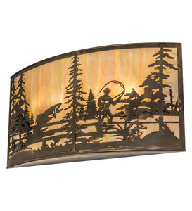 42"W Fly Fishing Wall Sconce