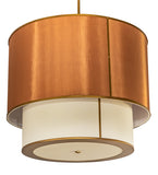 40"W Cilindro Textrene Two Tier Modern Pendant
