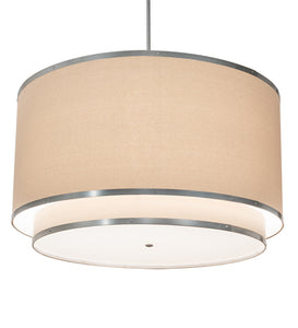 48"W Cilindro Natural Textrene Modern Pendant