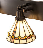 36"W Belvidere 3 L Stained Glass Vanity Light