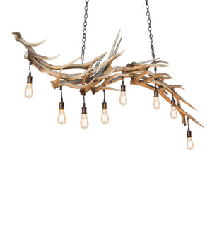 69"L Antlers 8 Lt Oblong Chandelier