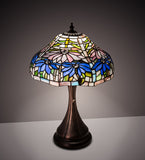 18"H Poinsettia Fluted Accent Lamp