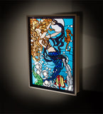 22"W X 29"H Mermaid of the Sea LED Backlit Window