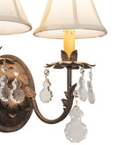 14"W Chantilly Victorian Glam 2 Lt Wall Sconce