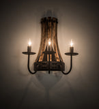 14"W Barrel Stave Wall Sconce