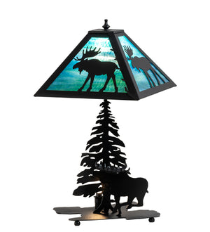 21"H Lone Moose Table Lamp