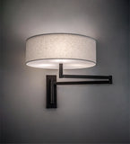 30"W Cilindro Textrene Swing Arm Wall Sconce