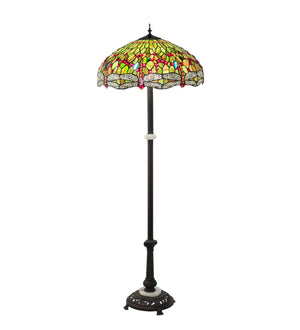 62"H Tiffany Hanginghead Dragonfly Floor Lamp