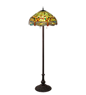 62"H Tiffany Hanginghead Dragonfly Floor Lamp