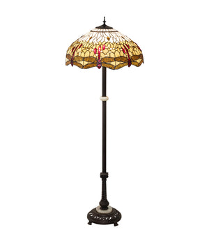 62"H Tiffany Hanginghead Dragonfly Floor Lamp
