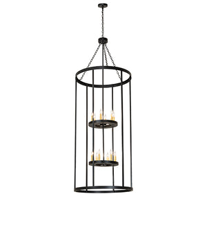 36"W Cilindro Leeds 12 Lt Pendant