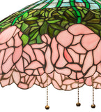 22"W Tiffany Cabbage Rose Pendant
