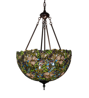 20"W Trillium & Violet Inverted Pendant