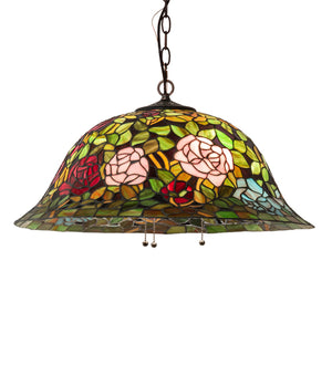 24"W Tiffany Rosebush Pendant