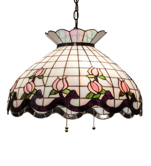 20"W Roseborder Pendant