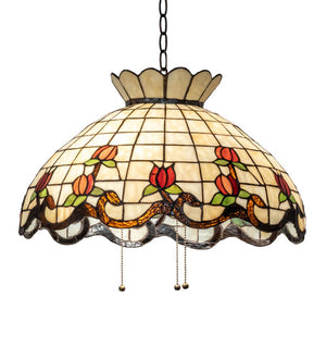 20"W Roseborder Pendant