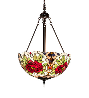 20"W Renaissance Rose Inverted Pendant